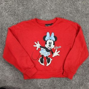 Disney Store girls Size 6 Minnie Mouse pullover crewneck sweatershirt
